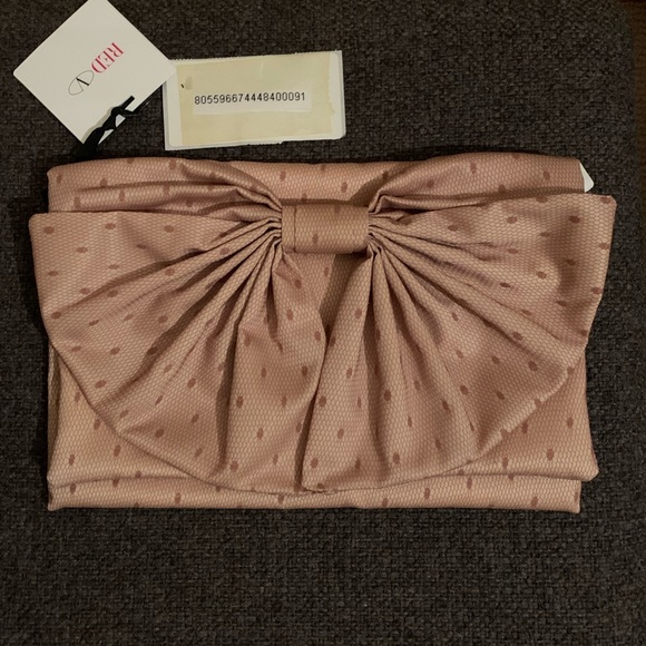 RED Valentino Handbags - Lace fabric clutch Rose & Rose Beige RedValentino